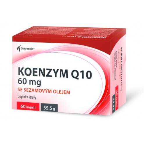 NOVENTIS Coenzyme Q10 60 mg with sesame oil, 60 cps.